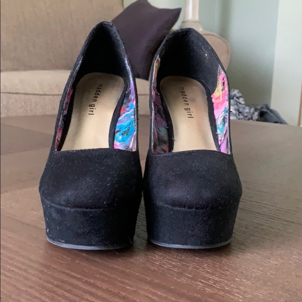 Black Suede Wedges